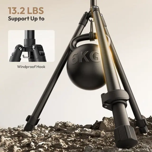 Alt view image 6 of 7 - T270 Light Stand - 8.8FT/270cm Adjustable Photography Light Stand Tripod, Aluminum Portable Studio Lighting Stand for Softbox, LED Video Light, Reflector, Strobe, Photo Video Photography