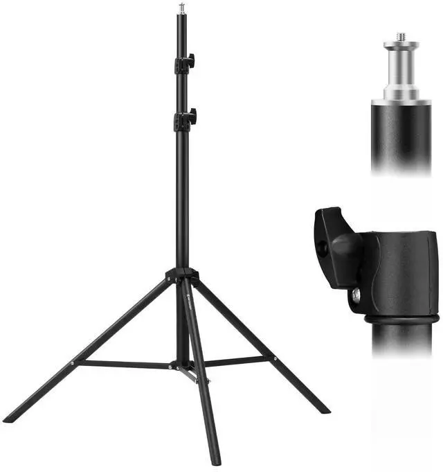 Main image of Light Stand for Photography, 9.1ft/2.8M Portable Extendable Photo Video Tripod Stand, Heavy Duty Light Stand Lighting Tripod with 1/4" Screw for Strobe Light/Webcams/Cameras/Softbox