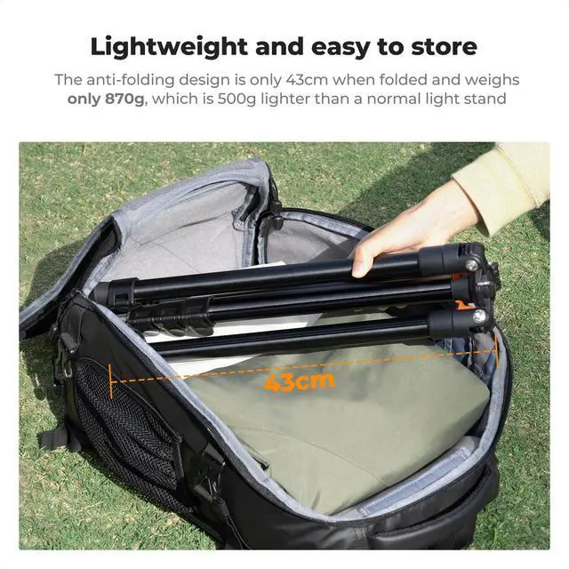 Alt view image 3 of 7 - Extendable Photography Stand, Adjustable 6.56ft/78.7"/2M Aluminum Tripod with 1/4" Screw, Reversible Portable Studio Lighting Tripod for Strobe Light/Webcams/Cameras with Bag(1-Pack