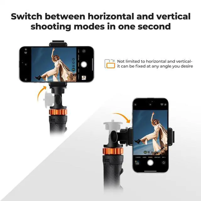 Alt view image 3 of 7 - MS24 Selfie Stick Tripod, 69" Extendable Light Stand with 1/4" Screw and Remote, Camera Phone Stand Mini Tripod Compatible with DJI OSMO 360 Pocket 4/3, iPhone 17, Action Camera.
