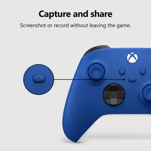 Alt view image 4 of 7 - Wireless Gaming Controller | Shock Blue | Console, PC, & Cloud Devices | Textured Grip | Wireless, Bluetooth, USB-C Connectivity