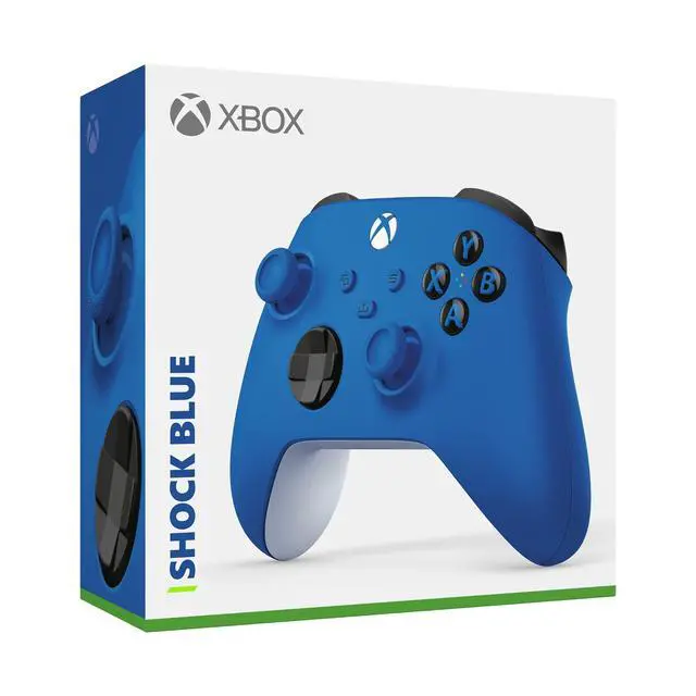 Alt view image 7 of 7 - Wireless Gaming Controller | Shock Blue | Console, PC, & Cloud Devices | Textured Grip | Wireless, Bluetooth, USB-C Connectivity