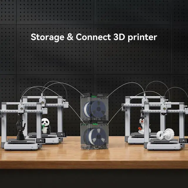 Alt view image 7 of 7 - Filament Storage Box - 2 Spool Filament Dry Box for 3D Printer Filament Sealing and Protection, SP2 Dryer Box with PTFE Tube, Compatible with PLA, PETG, ABS, TPU, PA Nylon, PVB 1.75mm 2.85mm