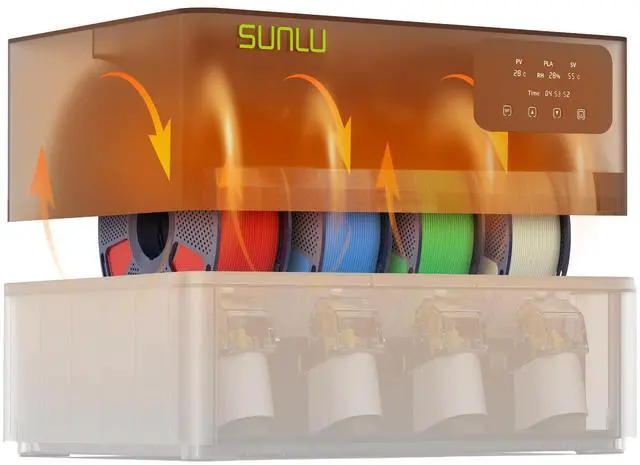 Main image of AMS Heater, Compatible with Bambu Lab AMS Gen 1, Drying While Printing Filament Dryer, 70°C Efficient Heating, Simple Installation, Smart Humidity Control & 4-Spool Large Capacity