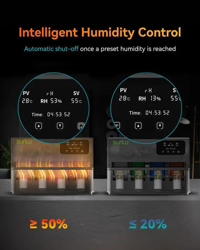 Alt view image 7 of 7 - AMS Heater, Compatible with Bambu Lab AMS Gen 1, Drying While Printing Filament Dryer, 70°C Efficient Heating, Simple Installation, Smart Humidity Control & 4-Spool Large Capacity