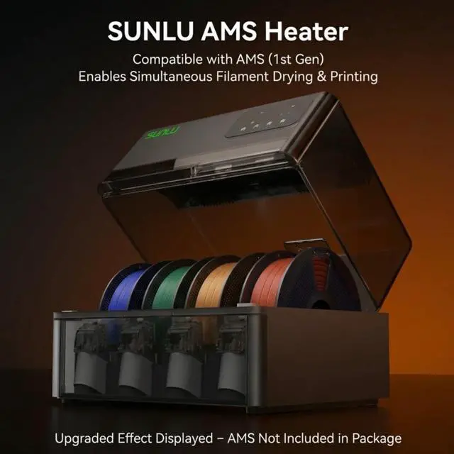 Alt view image 2 of 6 - AMS Heater Upgrade for Bambu Lab AMS,Add Active Drying Function to Your AMS,Prevent Wet 3D Printer Filament & Clogs,Enables Drying while Printing,Easy Plug & Play Installation (AMS Not Included)