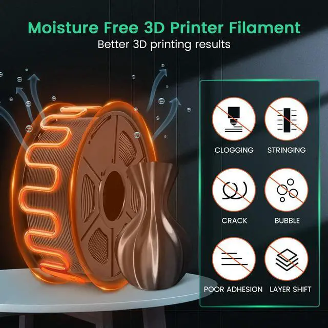 Alt view image 3 of 7 - Official Filament Dryer S2, 70 Max Temperature, Built-in Circulation Fan, 3D Printer Filament Storage Box Filament Dehydrator, Nylon TPU PLA PETG ABS 3D Printer Filament Dryer Box (Black)
