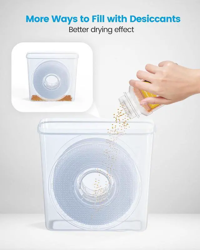 Alt view image 5 of 7 - Filament Storage Box - 8 Pack Filament Container for 3D Printing Sealing and Protection - Portable Storage Box with Desiccants&Label for Home&Office,Water-Proof and Dust-Proof 4.0L