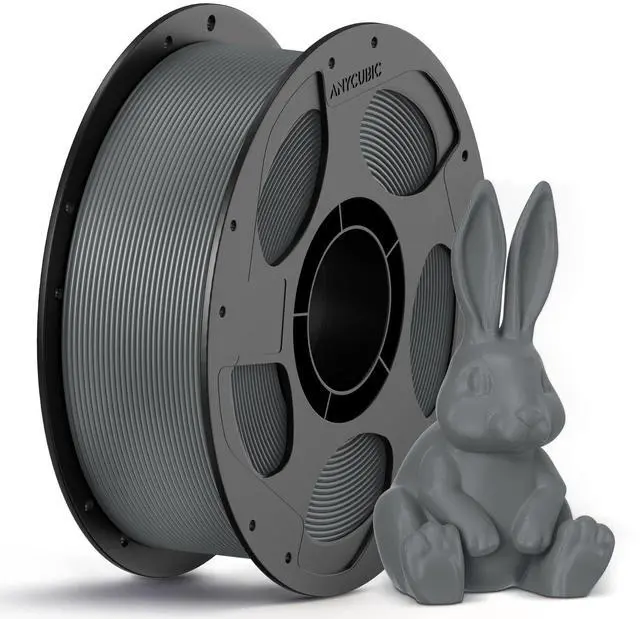 Main image of PETG Filament 1.75mm, 3D Printer Filament, Dimensional Accuracy +/- 0.02mm, Exceptional Toughness, Print with Most FDM 3D Printers, 1KG Reusable Spool, Texture Gray