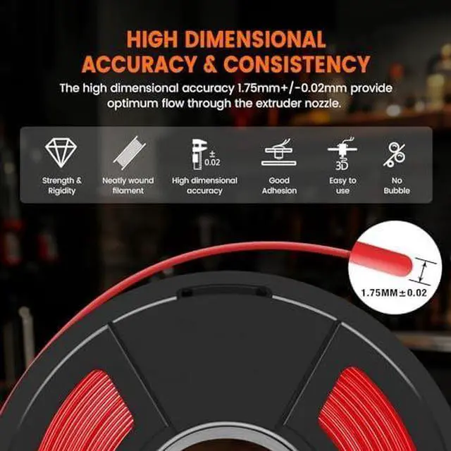 Alt view image 5 of 7 - PETG Filament 1.75mm 1KG, 3D Printer Filament PETG Transparent, Strong Toughness, 1KG(330M) Filament High Precision, Dimensional Accuracy ±0.02mm, Transparent