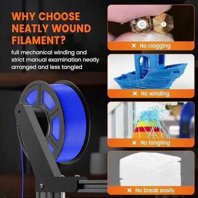 Alt view image 7 of 7 - PETG Filament 1.75mm 1KG, 3D Printer Filament PETG Transparent, Strong Toughness, 1KG(330M) Filament High Precision, Dimensional Accuracy ±0.02mm, Transparent