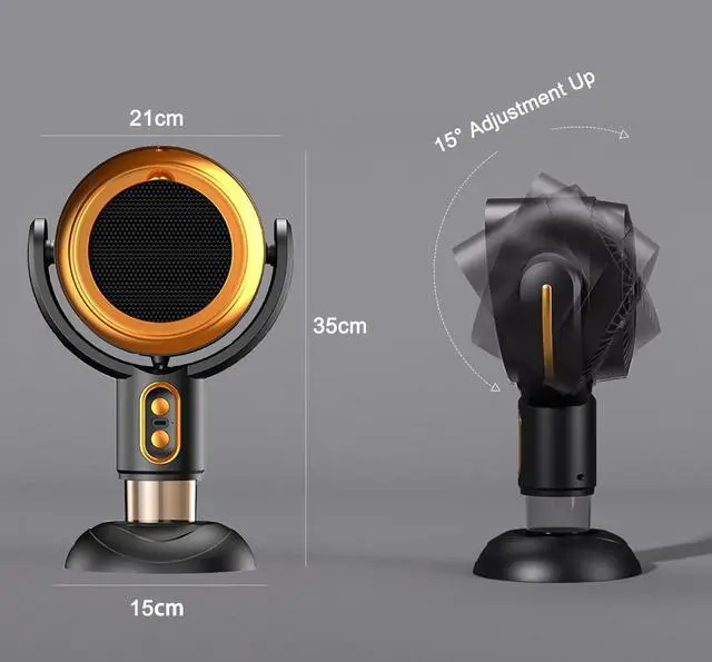Alt view image 7 of 7 - PuffHide 2026 UpgradeSmoke Away Purifier Fan, Black & Gold Portable USB Rechargeable Tabletop Smoke Extractor, Adjustable Angle Filter for Indoor Smoking, Cooking, Office & Kitchen
