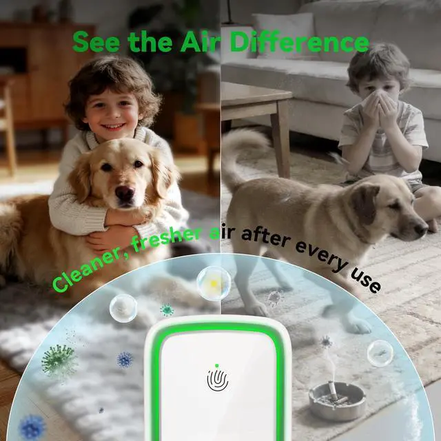 Alt view image 7 of 7 - Air Purifiers Plug In 6 Pack, Negative Ion Air Ionizers with 3 Adjustable Modes for Home, Family, Bedroom, Kitchen, Compact Air Odor Eliminator for Pet Dander, Dust, Smoke, Small Ionic Air Purifier