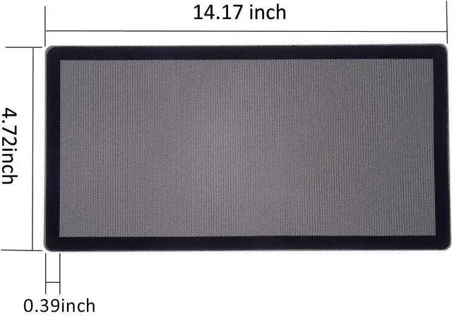 Alt view image 5 of 6 - 360mm 120mm x 2 PC Fan Dust Mesh Filter 4.72inch PVC Computer PC Case Dust Proof Filter Cover Magnetic Black 2-Pack