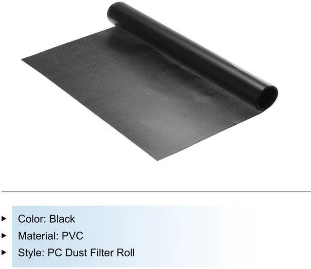 Alt view image 3 of 5 - PC Dust Filter Roll, 300x1000x0.5mm PVC Computer Case Cooler Dustproof Mesh Cover Fan Grills for Computer Case Speakers, Black