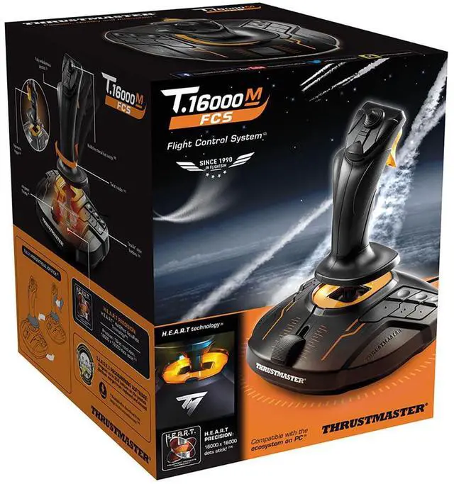 Alt view image 5 of 7 - T16000M FCS Flight Stick - Hall Effect Precision Joystick, Ambidextrous Design, 16 Buttons, Programmable Profiles for Flight Simulator - Compatible with PC
