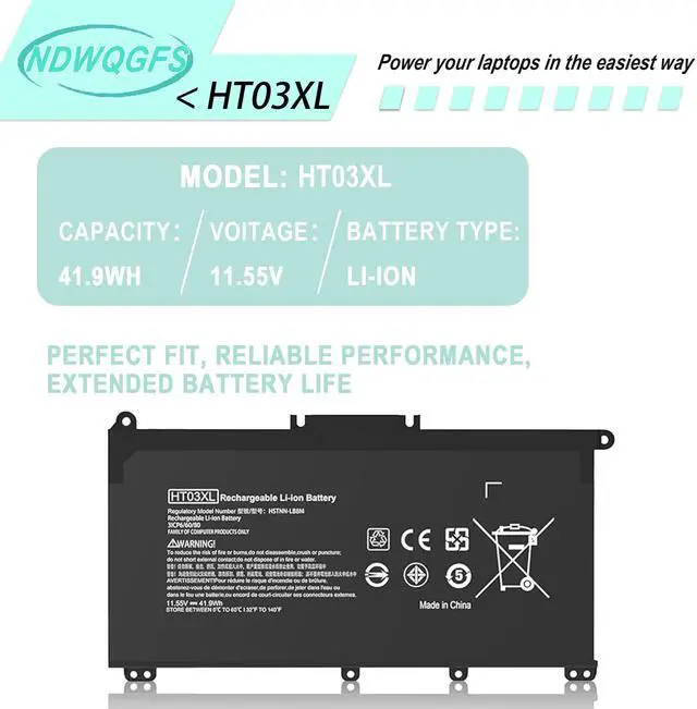 Alt view image 6 of 7 - HT03XL L11119-855 Laptop Battery for HP Pavilion 15 17 Series Replacement for Pavilion 15-CS, 15-DA, 15-DB, 17-by, 14-CE Models Compatible with HSTNN-UB7J, HSTNN-DB8R, HT03041XL