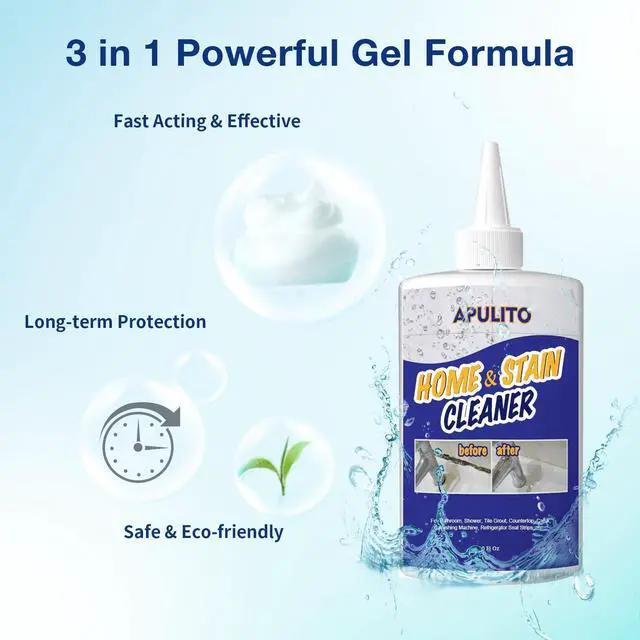 Alt view image 2 of 7 - Household Cleaner Gel for Bathroom Shower Kitchen Tile Grout, Sinks Countertops 10 Fl Oz (Pack of 1)