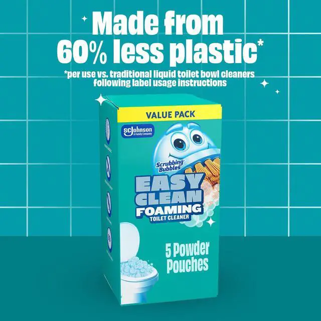 Alt view image 6 of 7 - SEasy Clean Foaming Toilet Bowl Cleaner, Easy Drop In Powder Pouches, 100g (2 Pouches)