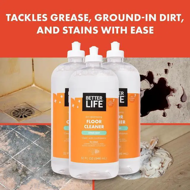 Alt view image 7 of 7 - Floor Cleaner - Liquid Multipurpose Cleaner for Wood, Tile, Laminate, Vinyl, Bamboo - Hardwood Floor Cleaner for Mopping - Citrus Mint, 32 Fl Oz (Pack of 2)