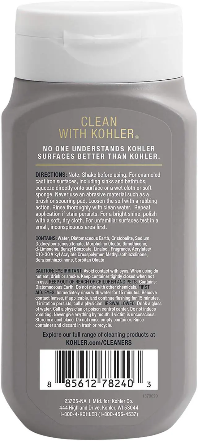 Alt view image 2 of 7 - K-23725-NA Cast Iron Cleaner, For Kitchen and Bathroom, 8 oz Bottle, Non-abrasive Cream-based Cleaner