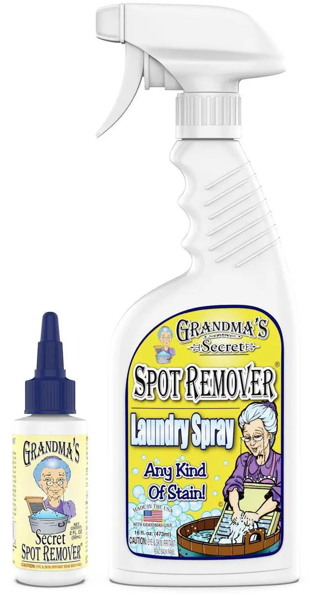 Main image of Spot Remover Laundry Spray - Chlorine, Bleach and Toxin-Free for Clothes - Fabric Stain Remover Removes Oil, Paint, Blood and Pet Stains - 16 oz & 2 oz Combo, DuoPack