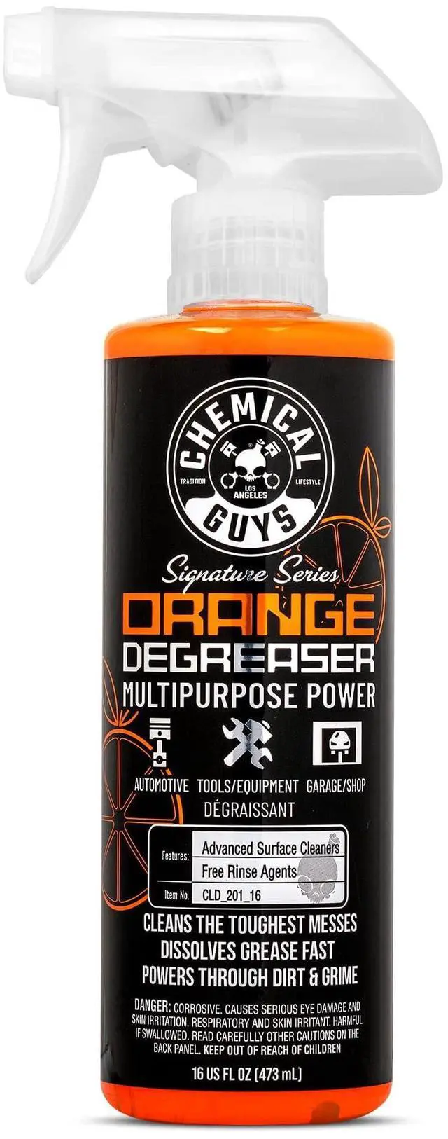 Main image of Signature Series Orange Degreaser Spray - Heavy Duty All Purpose Cleaner for Engines, Tires, Undercarriages, Tools and More, Professional Strength, Breaks Down Grease, Oil & Grime, 16 oz