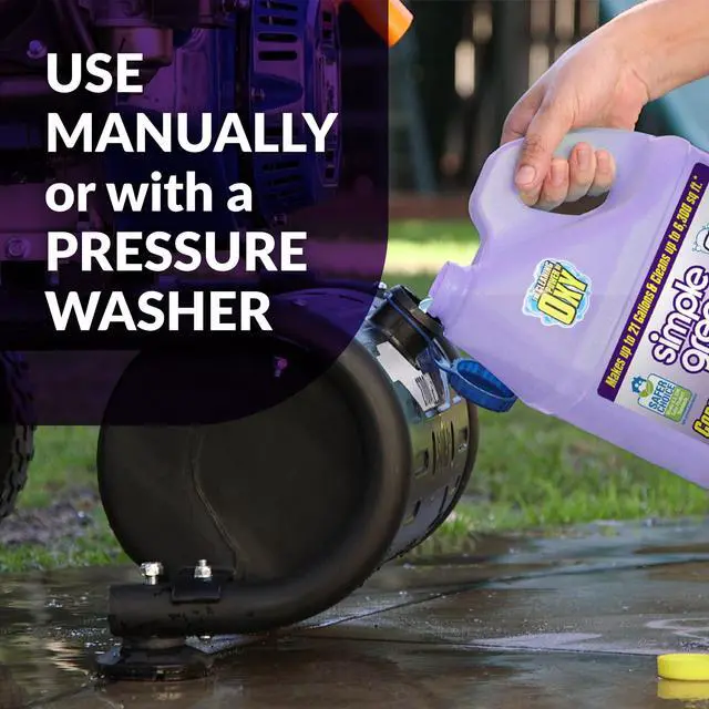 Alt view image 7 of 7 - Oxy Solve Concrete and Driveway Pressure Washer Cleaner, Purple, Unscented, 128 Fl.Oz