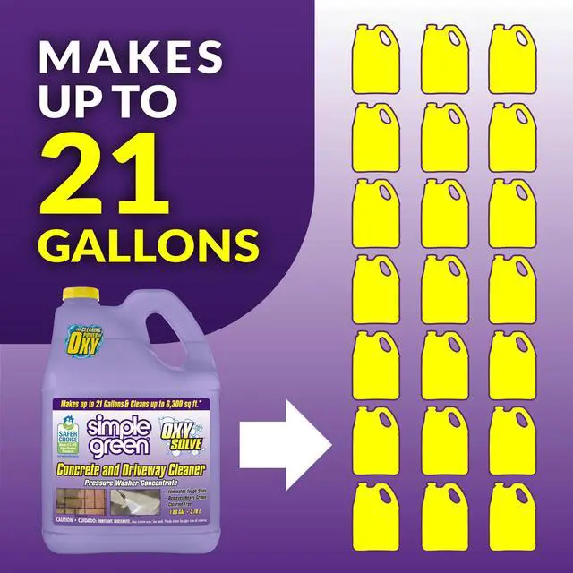 Alt view image 6 of 7 - Oxy Solve Concrete and Driveway Pressure Washer Cleaner, Purple, Unscented, 128 Fl.Oz