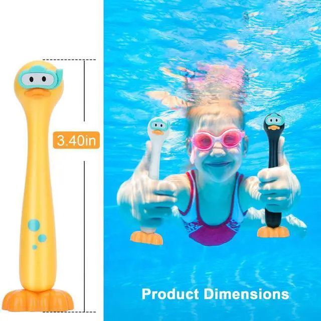 Alt view image 2 of 7 - Summer Pool Toys Underwater Diving Games Dive Sticks Duck 3-Pack