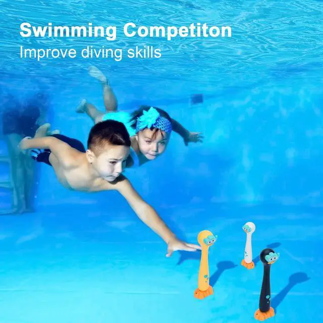 Alt view image 4 of 7 - Summer Pool Toys Underwater Diving Games Dive Sticks Duck 3-Pack
