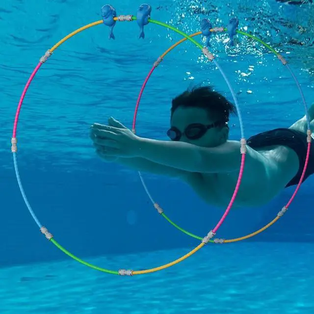 Alt view image 7 of 7 - Pool Toys for Kids, 2-Pack Underwater Sports Swim Thru Rings for Kid, Ideal Pool Games Swiming Rings Toy for Boys/Girls Aged 5, 6, 7, 8, 9, 10, 11,12