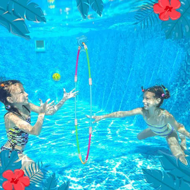 Alt view image 7 of 7 - Fun Swimming Pool Toys for Kids - Diving Practice, Swim Thru Rings for Boys/Girls Ages 4-12