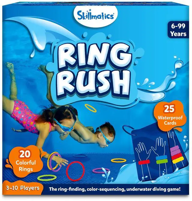 Main image of Ring Rush Diving Toys Underwater Search & Find Game, Pool Diving Rings, Swimming Pool Toys for Kids, Summer Outdoor Water Games, Gift for Boys & Girls Ages 6, 7, 8, 9 & Up