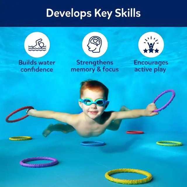 Alt view image 5 of 7 - Ring Rush Diving Toys Underwater Search & Find Game, Pool Diving Rings, Swimming Pool Toys for Kids, Summer Outdoor Water Games, Gift for Boys & Girls Ages 6, 7, 8, 9 & Up