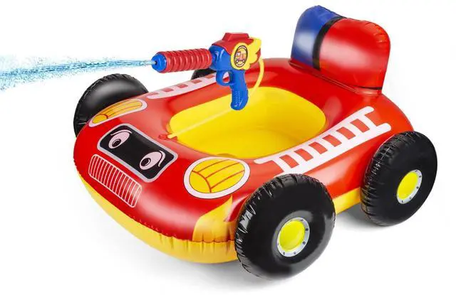 Main image of Kids Pool Floats with Water Gun, Pool Toys for Kids Ages 4-8, Fire Truck Toddler Floats for Pool, Pool Inflatables for Boys Girls and Children
