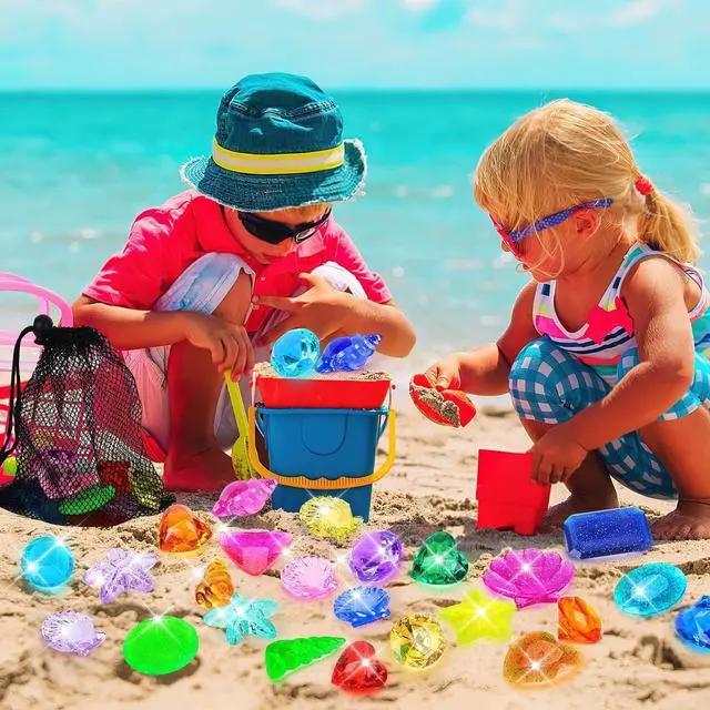 Alt view image 3 of 4 - 25 Pcs Diving Gem Pool Toys, Big Colorful Pool Gems Pirate Treasure Diving Gems Diamond Pool Sinking Toys Underwater Gemstones for Summer Swimming Training Gift Boys Girls Pool Game Prize