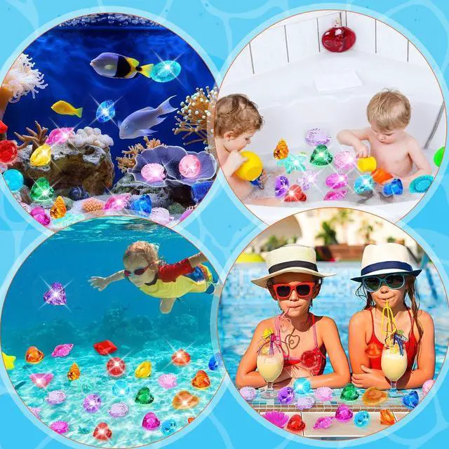 Alt view image 4 of 4 - 25 Pcs Diving Gem Pool Toys, Big Colorful Pool Gems Pirate Treasure Diving Gems Diamond Pool Sinking Toys Underwater Gemstones for Summer Swimming Training Gift Boys Girls Pool Game Prize