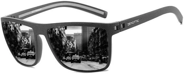 Main image of Polarized Sunglasses for Men Lightweight TR90 Frame UV400 Protection Square Sun Glasses