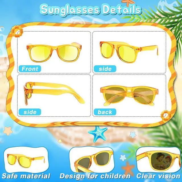Alt view image 4 of 7 - Kids Sunglasses Party Favors - Boys Girls Valentines Day Gifts, Neon Sunglasses with UV 400 Protection for Kids Classroom Favors Birthday Goodie Bags Stuffers - 16 Packs