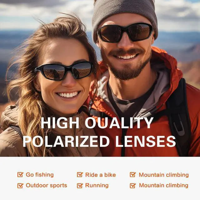 Alt view image 6 of 6 - Sports Polarized Sunglasses for Men: Womens UV400 Protection Sun Glasses Wrap Around Goggles for Fishing Driving TR90