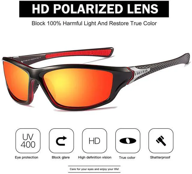 Alt view image 3 of 7 - Sports Polarized Sunglasses For Men Cycling Driving Fishing UV400 Protection