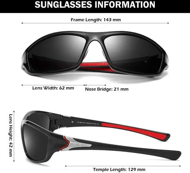Alt view image 4 of 7 - Sports Polarized Sunglasses For Men Cycling Driving Fishing UV400 Protection