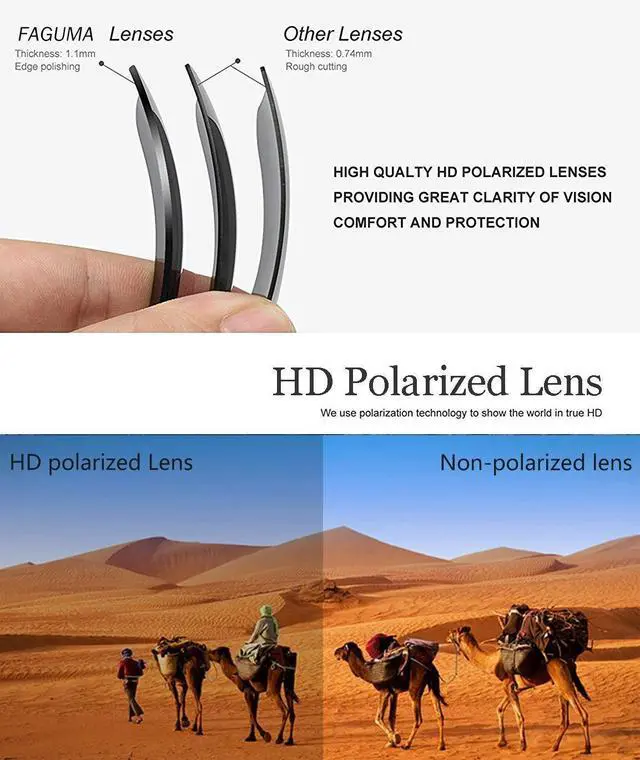 Alt view image 6 of 7 - Sports Polarized Sunglasses For Men Cycling Driving Fishing UV400 Protection