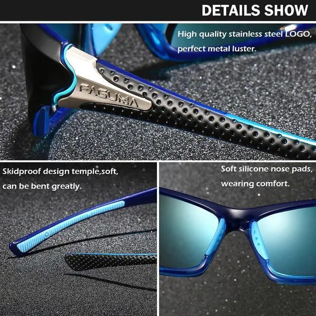 Alt view image 5 of 7 - Sports Polarized Sunglasses For Men Cycling Driving Fishing UV400 Protection