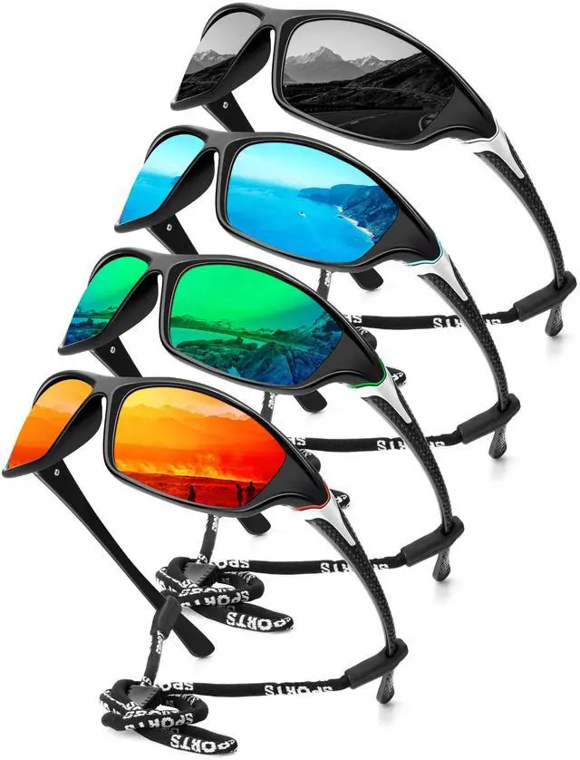 Main image of 4 Pack Polarized Sunglasses-Men Sports Sun-glasses: Mens Sunglasses UV Protection for Fishing Driving Cycling
