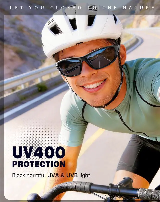 Alt view image 2 of 7 - 4 Pack Polarized Sunglasses-Men Sports Sun-glasses: Mens Sunglasses UV Protection for Fishing Driving Cycling
