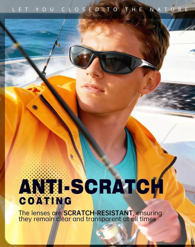 Alt view image 4 of 7 - 4 Pack Polarized Sunglasses-Men Sports Sun-glasses: Mens Sunglasses UV Protection for Fishing Driving Cycling