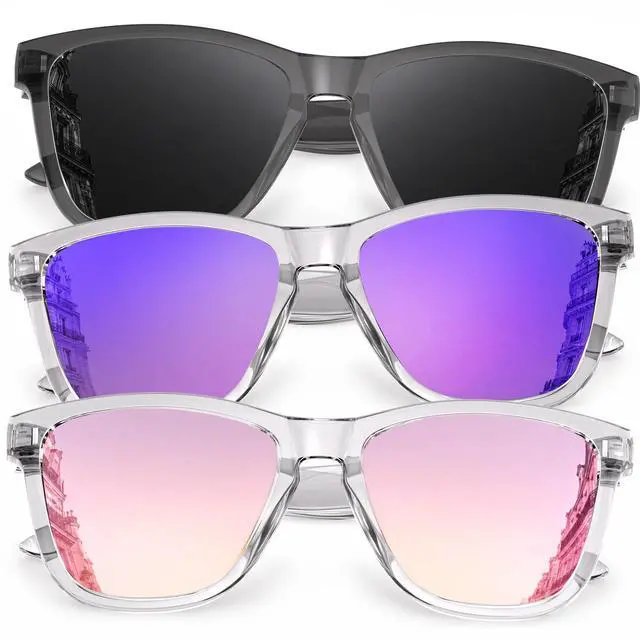 Main image of Sunglasses Men/Women Polarized Sunglasses for Mens Womens Retro Mirror Lens for Driving Fishing UV400 Protection