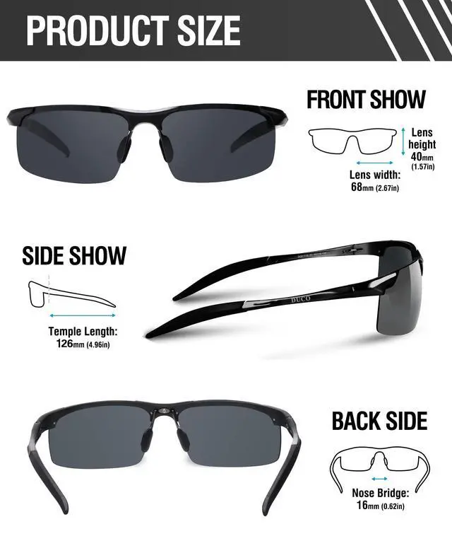Alt view image 4 of 7 - Mens Sports Polarized Sunglasses UV Protection Sunglasses for Men 8177s